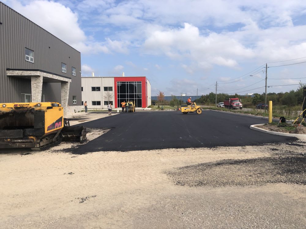 parking lot paving in progress